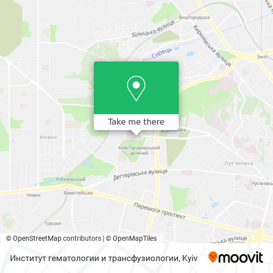 Институт гематологии и трансфузиологии map