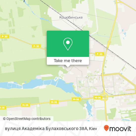 вулиця Академіка Булаховського 38А map