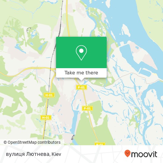 вулиця Лютнева map