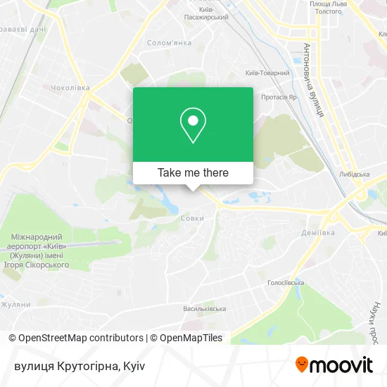 Карта вулиця Крутогірна