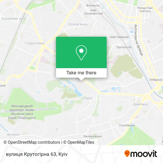Карта вулиця Крутогірна 63