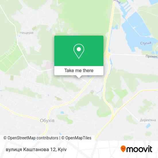 Карта вулиця Каштанова 12