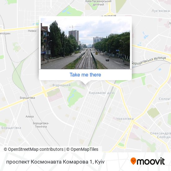 проспект Космонавта Комарова 1 map