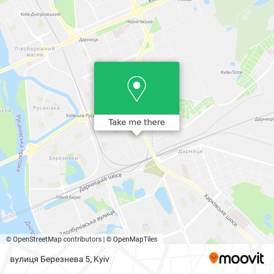 Карта вулиця Березнева 5