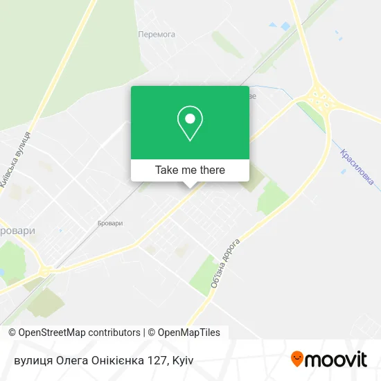 Карта вулиця Олега Онікієнка 127