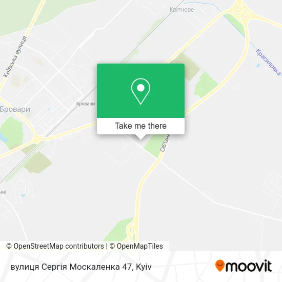 Карта вулиця Сергія Москаленка 47