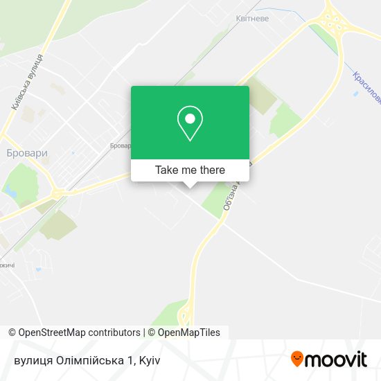 Карта вулиця Олімпійська 1