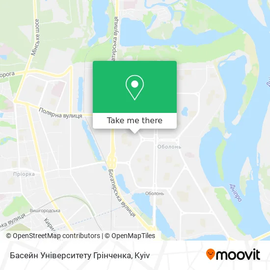 Басейн Університету Грінченка map