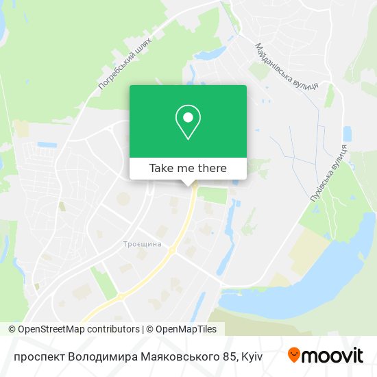 проспект Володимира Маяковського 85 map