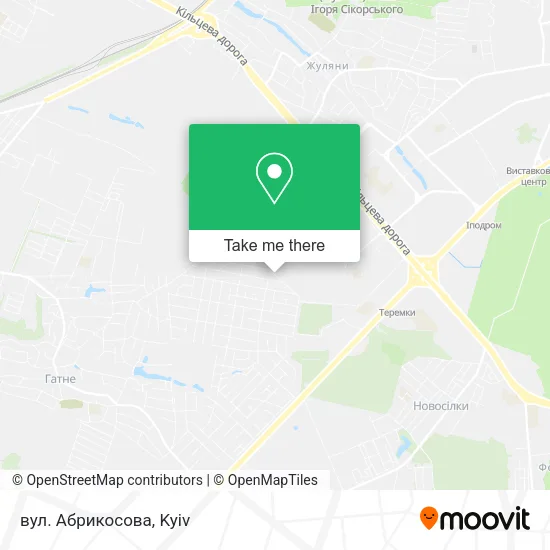 Карта вул. Абрикосова