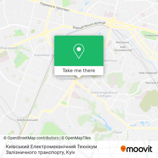 Київський Електромеханічний Технікум Залізничного транспорту map