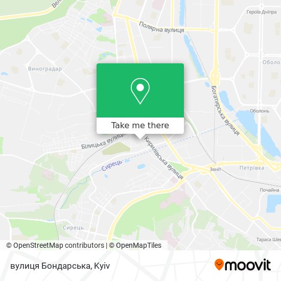 вулиця Бондарська map