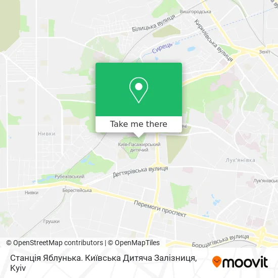 Станція Яблунька. Київська Дитяча Залізниця map