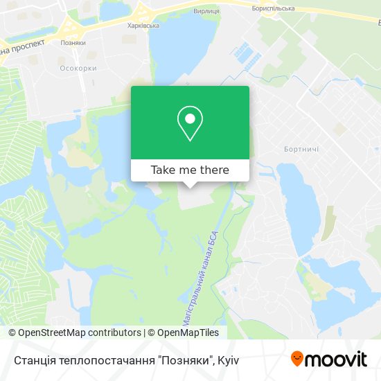 Станція теплопостачання "Позняки" map