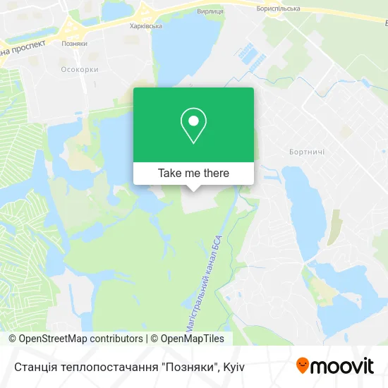 Карта Станція теплопостачання "Позняки"