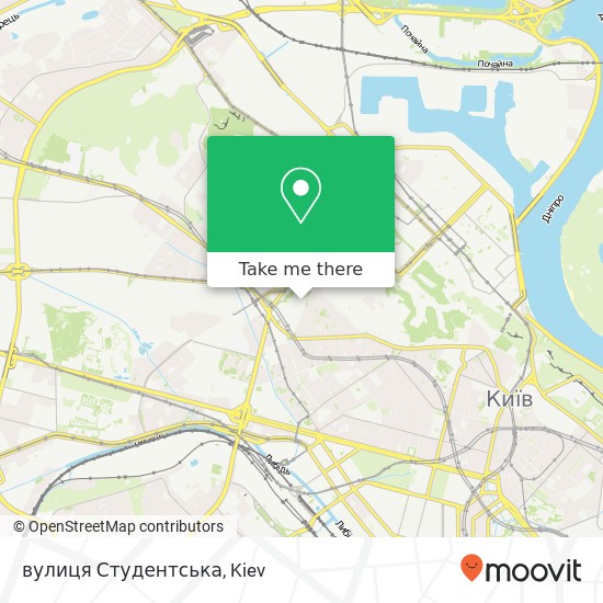 Карта вулиця Студентська