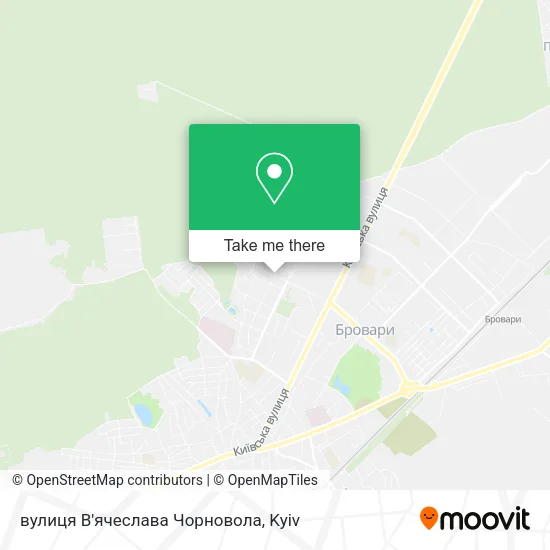 Карта вулиця В'ячеслава Чорновола