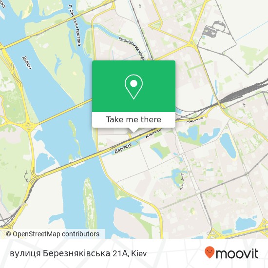 вулиця Березняківська 21А map