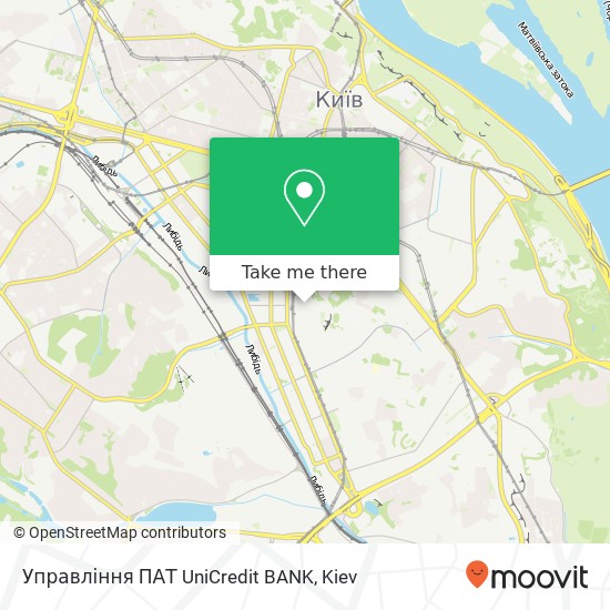 Управління ПАТ UniCredit BANK map