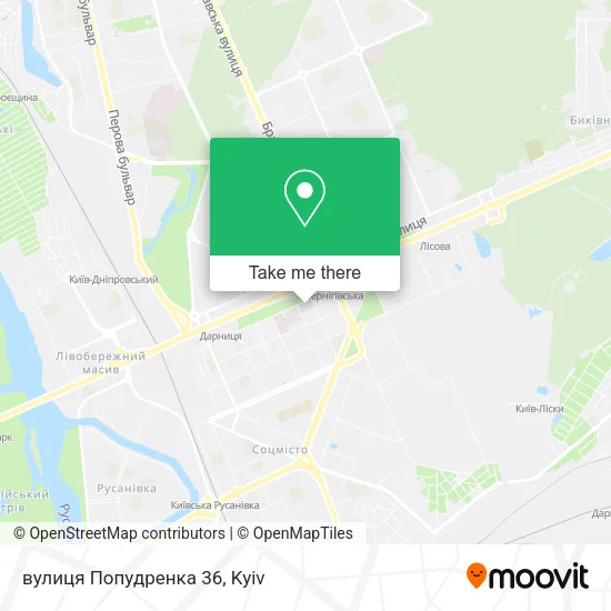 Карта вулиця Попудренка 36