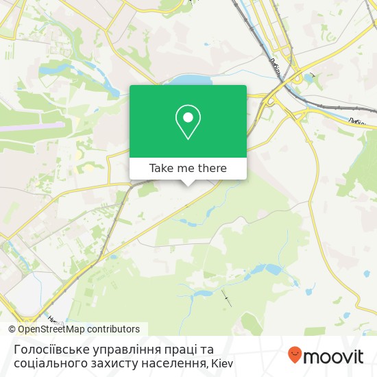 Карта Голосіївське управління праці та соціального захисту населення