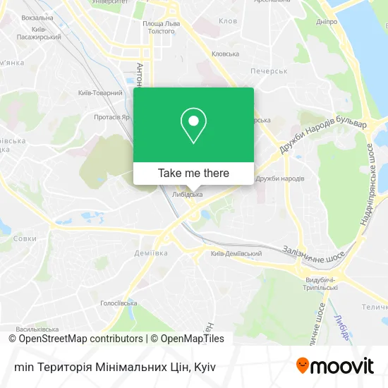 Карта min Територія Мінімальних Цін