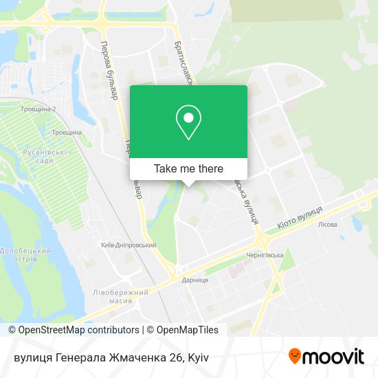 Карта вулиця Генерала Жмаченка 26
