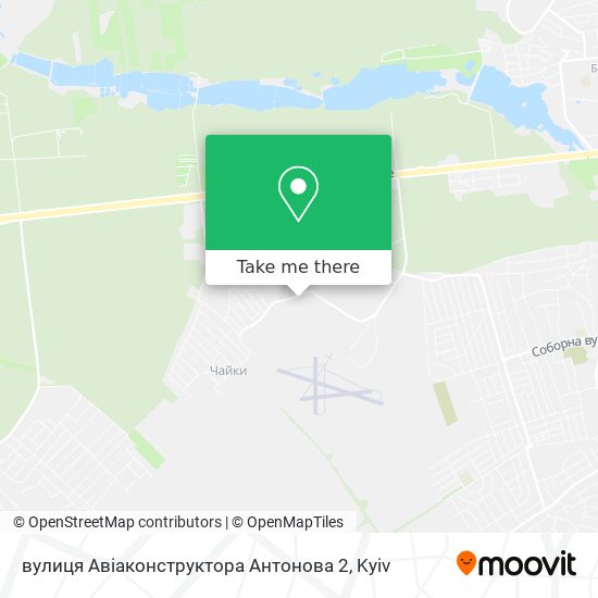 Карта вулиця Авіаконструктора Антонова 2