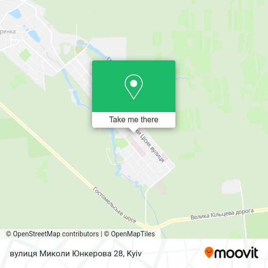 Карта вулиця Миколи Юнкерова 28