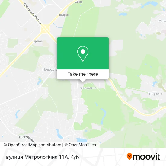 Карта вулиця Метрологічна 11А