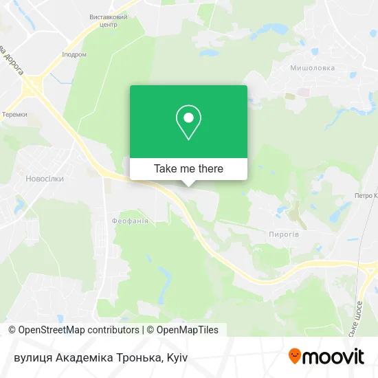 Карта вулиця Академіка Тронька