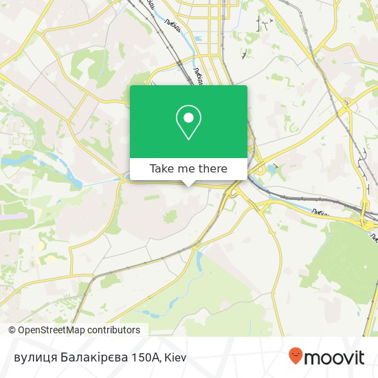 вулиця Балакірєва 150А map