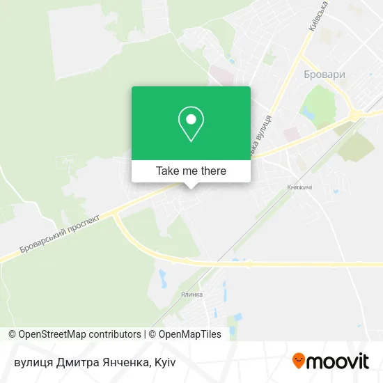 Карта вулиця Дмитра Янченка