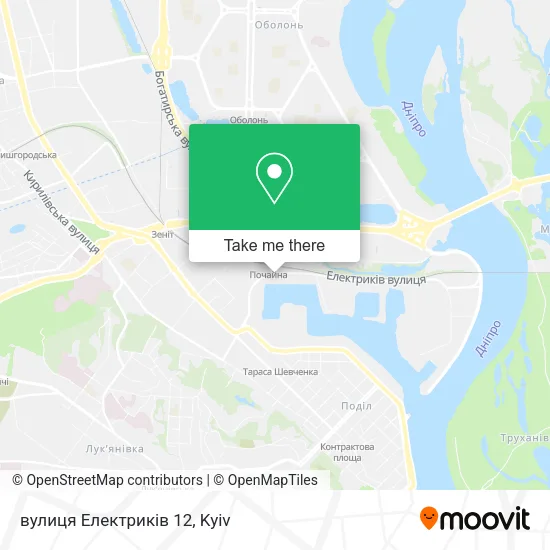 Карта вулиця Електриків 12
