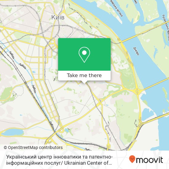 Український центр інноватики та патентно-інформаційних послуг/ Ukrainian Center of Innovations and map