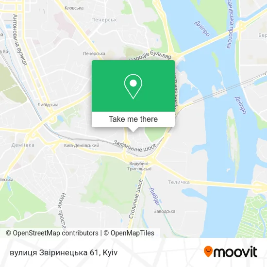 Карта вулиця Звіринецька 61