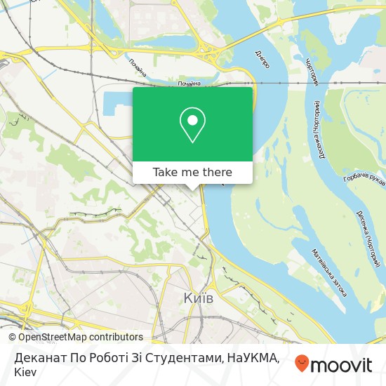 Деканат По Роботі Зі Студентами, НаУКМА map