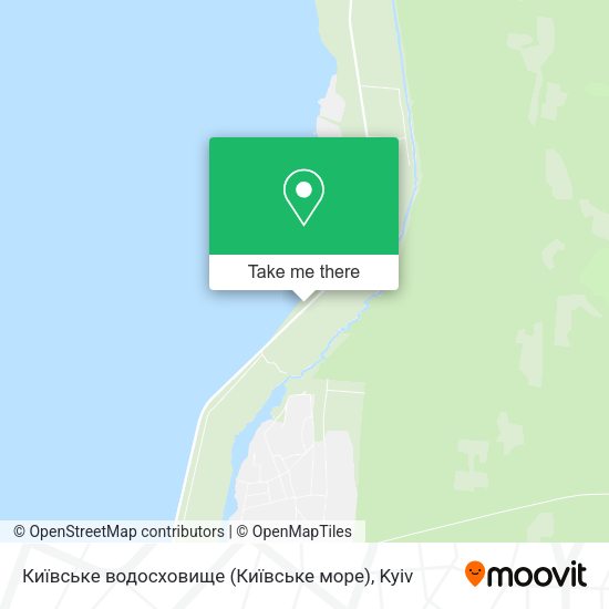 Карта Київське водосховище (Київське море)