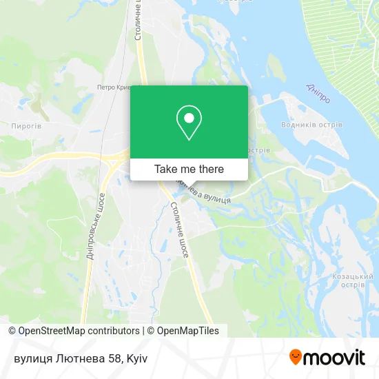 Карта вулиця Лютнева 58