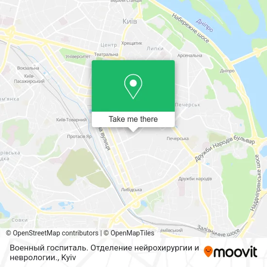 Карта Военный госпиталь. Отделение нейрохирургии и неврологии.