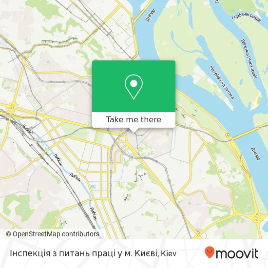 Карта Інспекція з питань праці у м. Києві