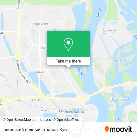 киевский водный стадион map