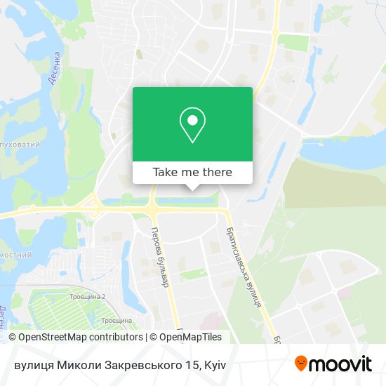 Карта вулиця Миколи Закревського 15