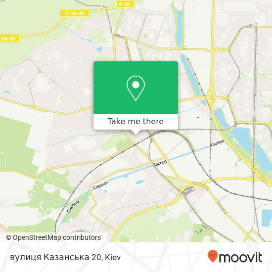 Карта вулиця Казанська 20