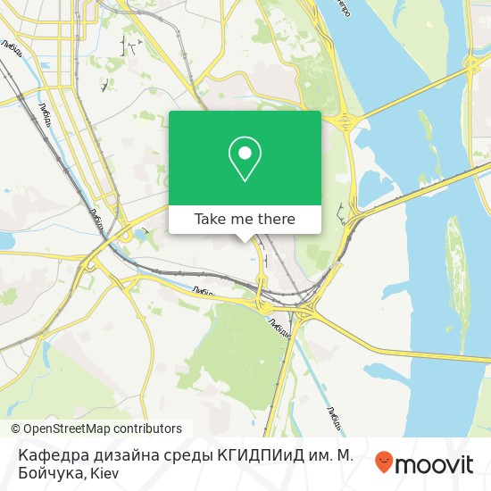 Кафедра дизайна среды КГИДПИиД им. М. Бойчука map