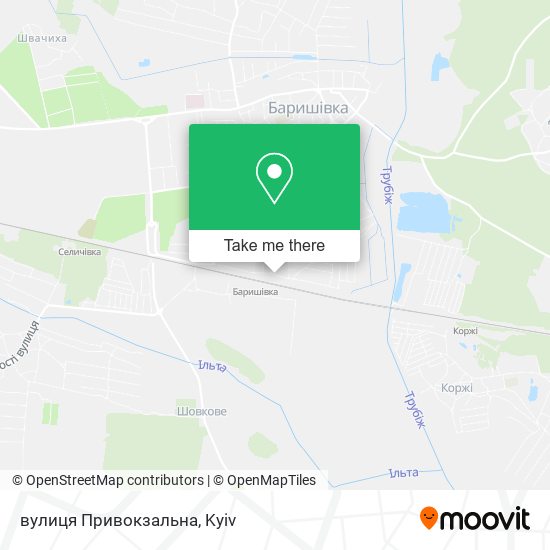 Карта вулиця Привокзальна