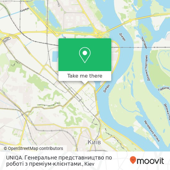 UNIQA. Генеральне представництво по роботі з преміум-клієнтами. map