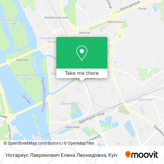 Нотариус Лавринович Елена Леонидовна map