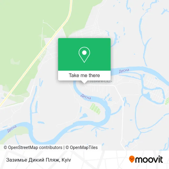 Карта Зазимье Дикий Пляж