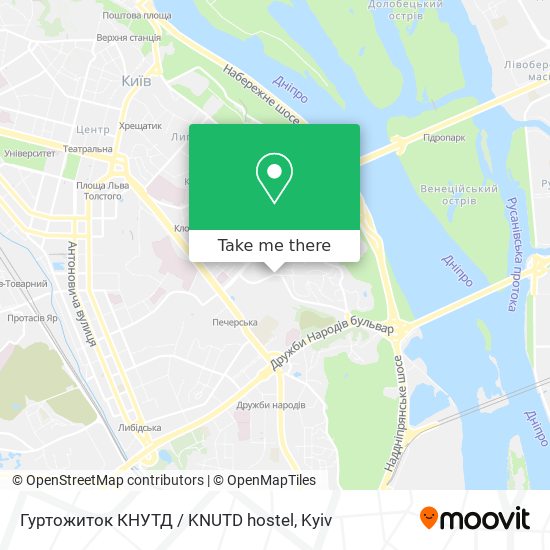 Карта Гуртожиток КНУТД / KNUTD hostel